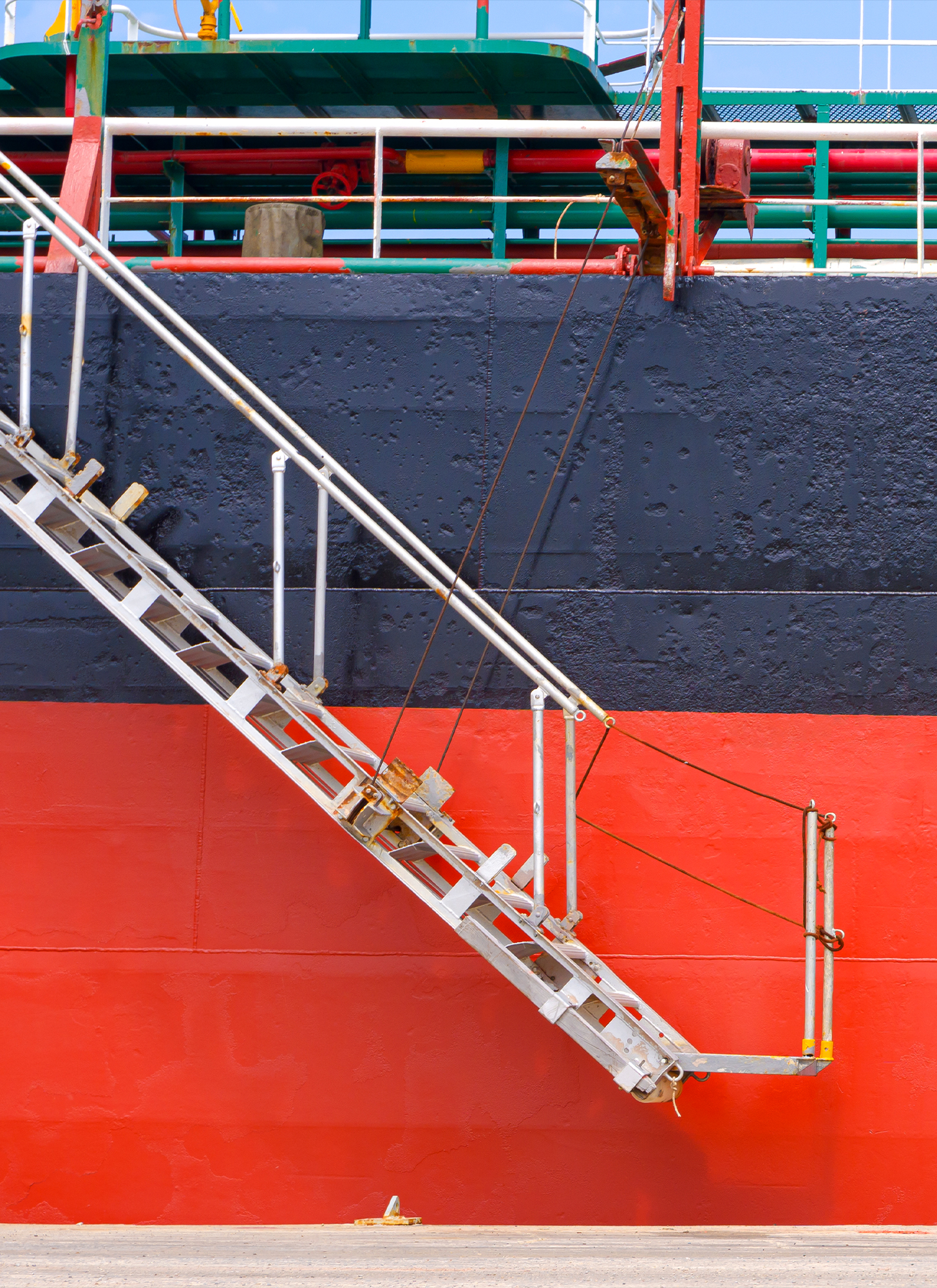 white-gangway-accommodation-ladder-of-red-and-blac